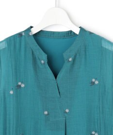 23区 【先行予約/WEB&一部店舗限定】シアーワッシャー 刺繍 ワンピース