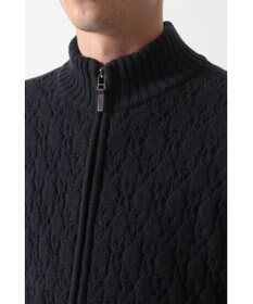 DAKS エアリースパン アラン裏目 ニットブルゾン