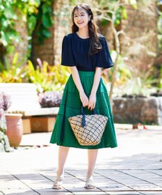 Tiaclasse L 【新色追加・洗える】幅広く活躍が期待できるレース切替スカート