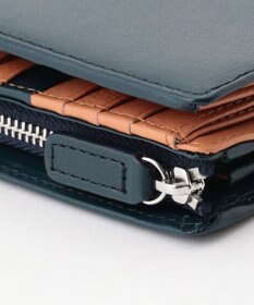 J.PRESS MEN 【MORPHO×J.PRESS】スムースヌメ 二つ折りミドルウォレット