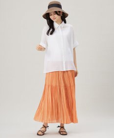 自由区 【接触冷感・洗える】ハンドワッシャープリーツ スカート