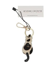 INTER-CHAUSSURES 【ANDREA CARDONE】ネコ型レザーキーチャーム