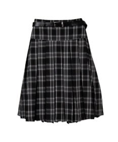 WEGO ベルト付プリーツミドルスカート