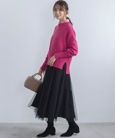 組曲 コットンカシミヤ混 クルーネックニット