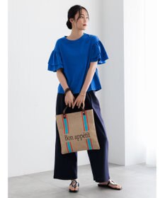 Te chichi レーヨンリネンストレートパンツ