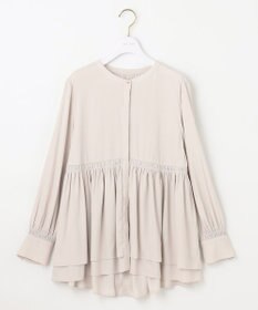 ANY SIS S 【洗える】かさねシャーリング ブラウス