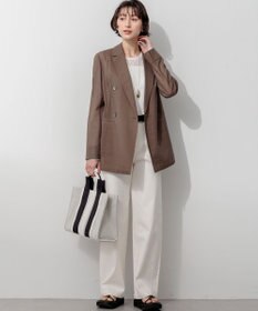 23区 L 【見上愛さん着用/Oggi掲載】ナイロンコットンシアーボイル ダブルジャケット