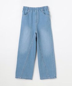 ANY KIDS 【一部店舗/WEB先行販売アイテム】【洗濯機可能】刺繍 ワイドデニムパンツ