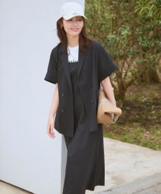 ANY L 【洗濯機可/セットアップ可/UVケア/速乾/イージーケア】サラサラテックリネンキャミソールワンピース