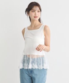 earth music&ecology チュールレースヘムインナー