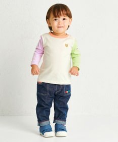 MIKI HOUSE HOT BISCUITS 【70-120cm】【Everyday Series】ワンポイント 長袖Tシャツ