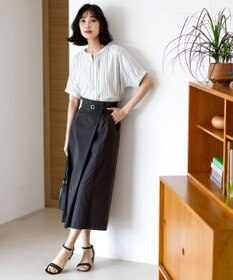 ANY SIS ジョーゼットフロントタック プルオーバー