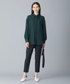 ICB 【新色追加・洗える】 ウールマットウース テーパードパンツ