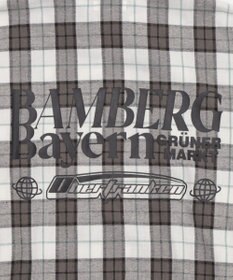 WEGO 【ユニセックス着用ITEM/MLサイズ展開】チェックグラフィックZIPパーカー（LS）