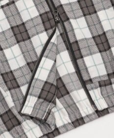 WEGO 【ユニセックス着用ITEM/MLサイズ展開】チェックグラフィックZIPパーカー（LS）