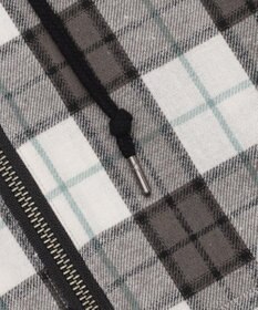 WEGO 【ユニセックス着用ITEM/MLサイズ展開】チェックグラフィックZIPパーカー（LS）