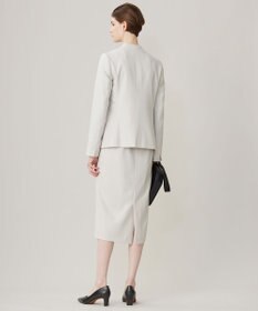 ICB 【洗える】プロヴィスウールツイル ノーカラージャケット