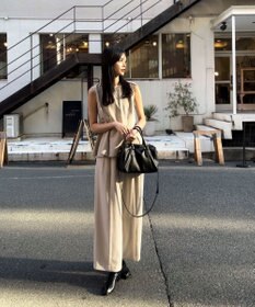 Green Parks AnriettMusee ノースリーブタックペプラムブラウス