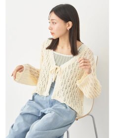 earth music&ecology テープヤーンリボンカーディガン