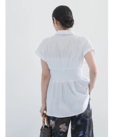 Te chichi 【接触冷感】ターンバックスリーブシャーリングブラウス