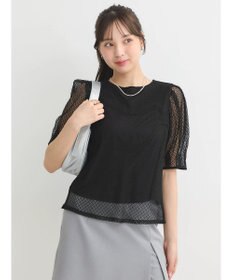 earth music&ecology 袖シアーレースプルオーバー