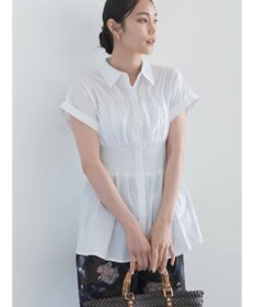 Te chichi 【接触冷感】ターンバックスリーブシャーリングブラウス