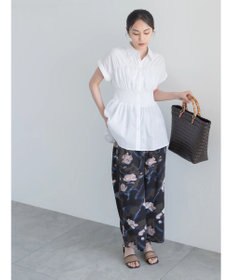 Te chichi 【接触冷感】ターンバックスリーブシャーリングブラウス