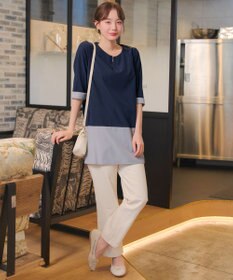 Tiaclasse L 【新色追加】バイカラーチュニック