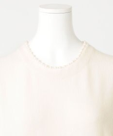 23区 【R(アール)】ウールカシミヤ パールトリム ノースリーブニット