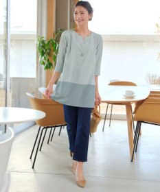 Tiaclasse L 【新色追加】バイカラーチュニック