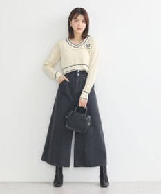 earth music&ecology キャットロゴショートニットプルオーバー