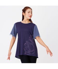 Chacott フラワープリントワンピースTシャツ