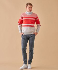 23区GOLF 【MEN】【ストレッチ】チェック柄 ジャージーパンツ