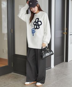 WEGO フラッフィーグラフィックBIGニットプルオーバー