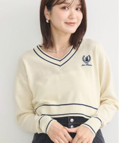 earth music&ecology キャットロゴショートニットプルオーバー