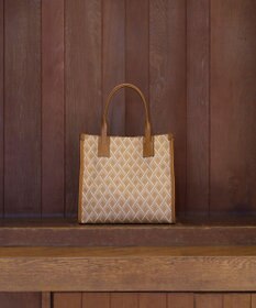 MIYABIYA LAQUOH クロス柄ジャガードトートバッグ S