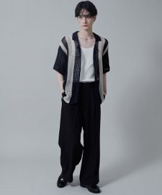 WEGO マルチストライプニットシャツ（S）