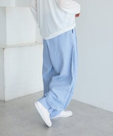 CRAFT STANDARD BOUTIQUE ベルトデザインワイドパンツ