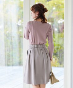 Tiaclasse L 【洗える】大人上品なスカラップレースコンビニット