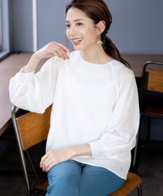 Tiaclasse 【洗える】ラグランパフスリーブブラウス