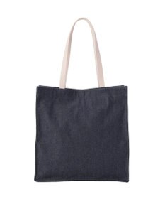 Maison de FLEUR デニムブランドロゴスクエアトートバッグ