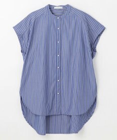 ANY 【洗濯機可】ラメストライプ半袖シャツブラウス