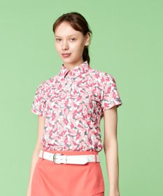 23区GOLF 【WOMEN】【吸水速乾・UVケア】ＳＡＫＵＲＡモチーフプリント 半袖シャツ