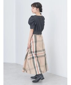 earth music&ecology ＢＩＧチェックフレアスカート