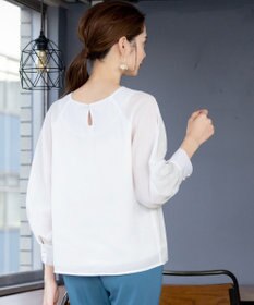 Tiaclasse 【洗える】ラグランパフスリーブブラウス