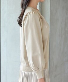 Tiaclasse 【洗える】フラワー刺繍ニットトップス