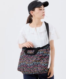 LeSportsac DELUXE EASY CARRY TOTE/NYCスクリプトブラック