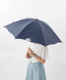 AURORA 【 NINA RICCI（ニナリッチ）】アップリケ刺しゅう/パイピング晴雨兼用傘（2段スライドショート傘）