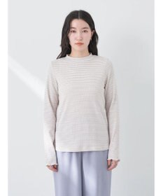 earth music&ecology マイクロボーダーリブプルオーバー