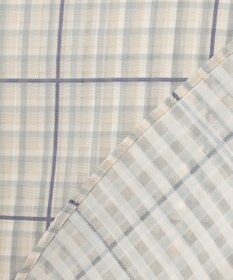 組曲 L 【洗える】シアーチェック ブラウス